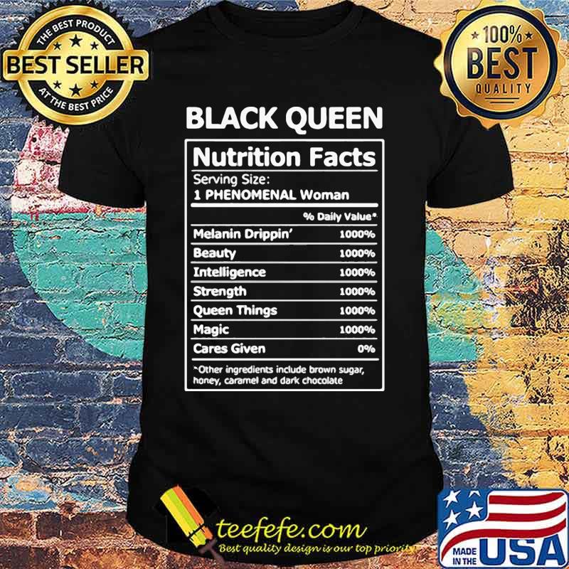 Official Black Queen Nutrition Facts Shirt