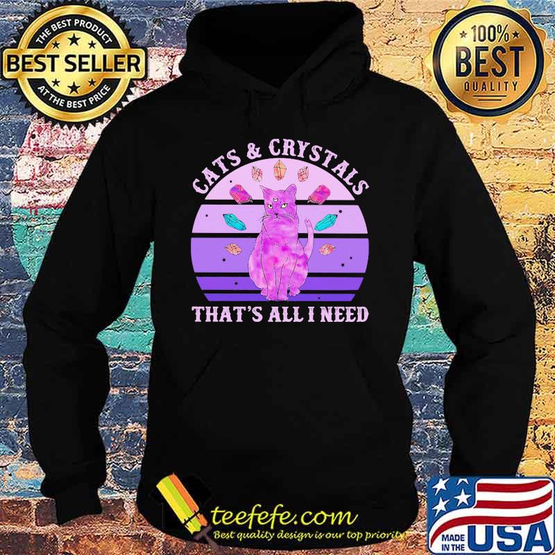 Official Cats and crystals that’s all i need vintage retro s Hoodie Official Cats and crystals that’s all i need vintage retro s Hoodie