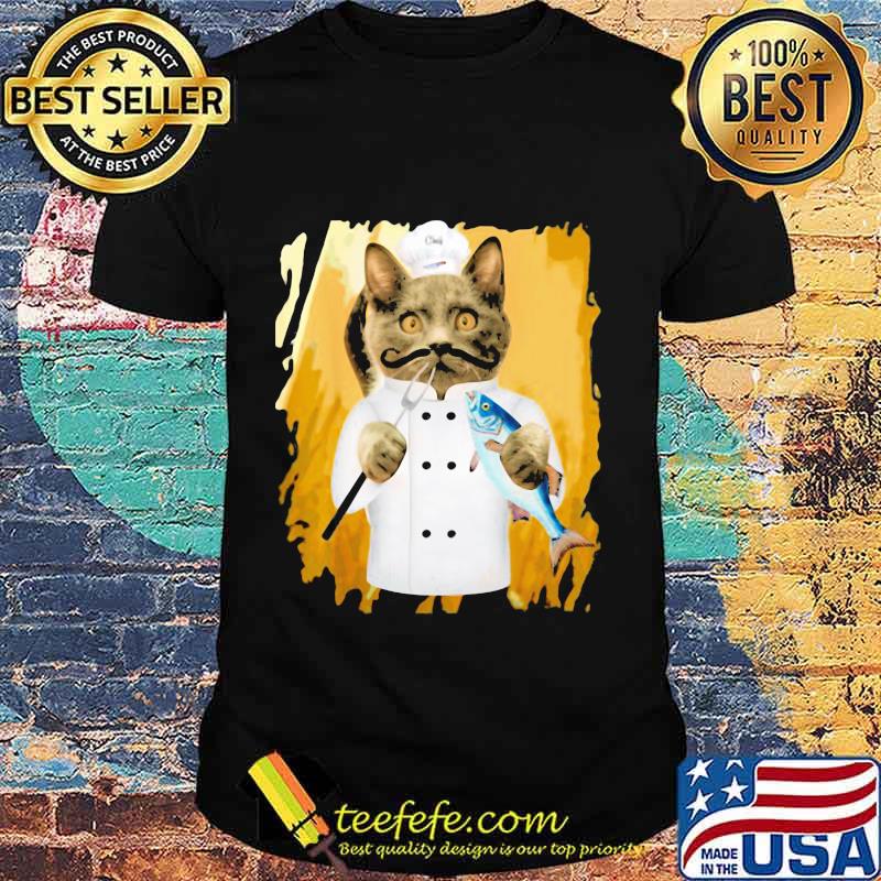 Official cats chef fish shirt