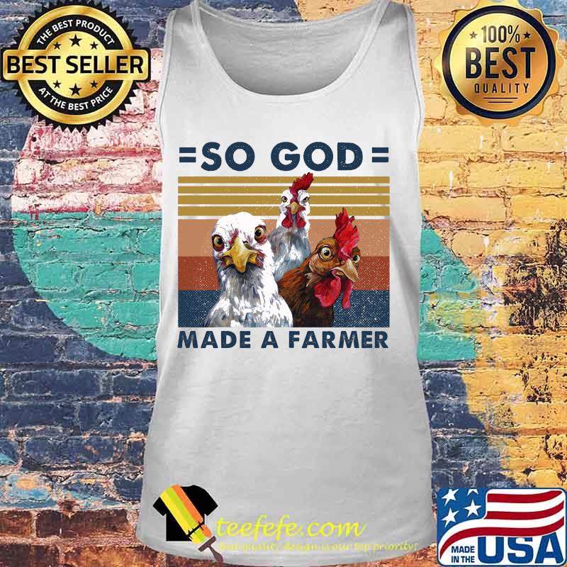 Official Chickens So god made a farmer vintage retro s Tank top Official Chickens So god made a farmer vintage retro s Tank top