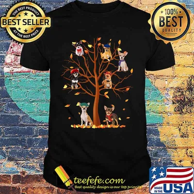 Official chihuahua fall tree shirt
