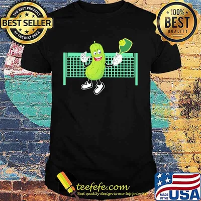 Official cucumber playing pickleball shirt