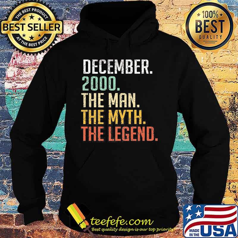 Official December 2000 The Man The Myth The Legend 20th Birthday 20 Years Old Shirt Hoodie Official December 2000 The Man The Myth The Legend 20th Birthday 20 Years Old Shirt Hoodie