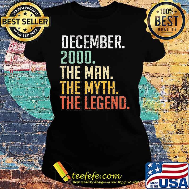 Official December 2000 The Man The Myth The Legend 20th Birthday 20 Years Old Shirt Ladies tee Official December 2000 The Man The Myth The Legend 20th Birthday 20 Years Old Shirt Ladies tee