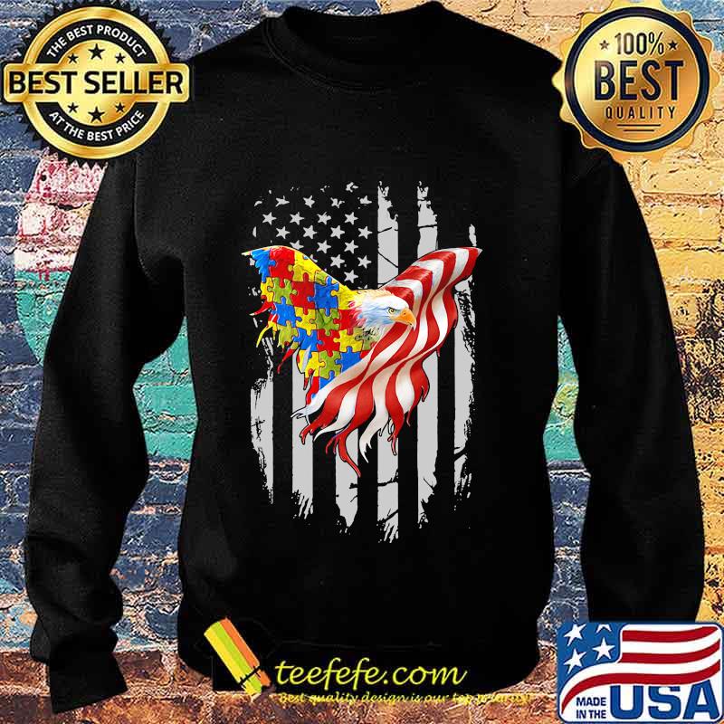 OFFICIAL EAGLE AUTISM AMERICAN FLAG SHIRT Sweater OFFICIAL EAGLE AUTISM AMERICAN FLAG SHIRT Sweater