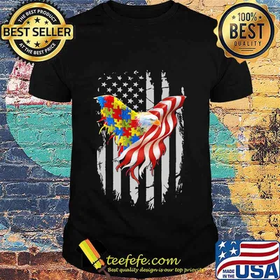 OFFICIAL EAGLE AUTISM AMERICAN FLAG SHIRT
