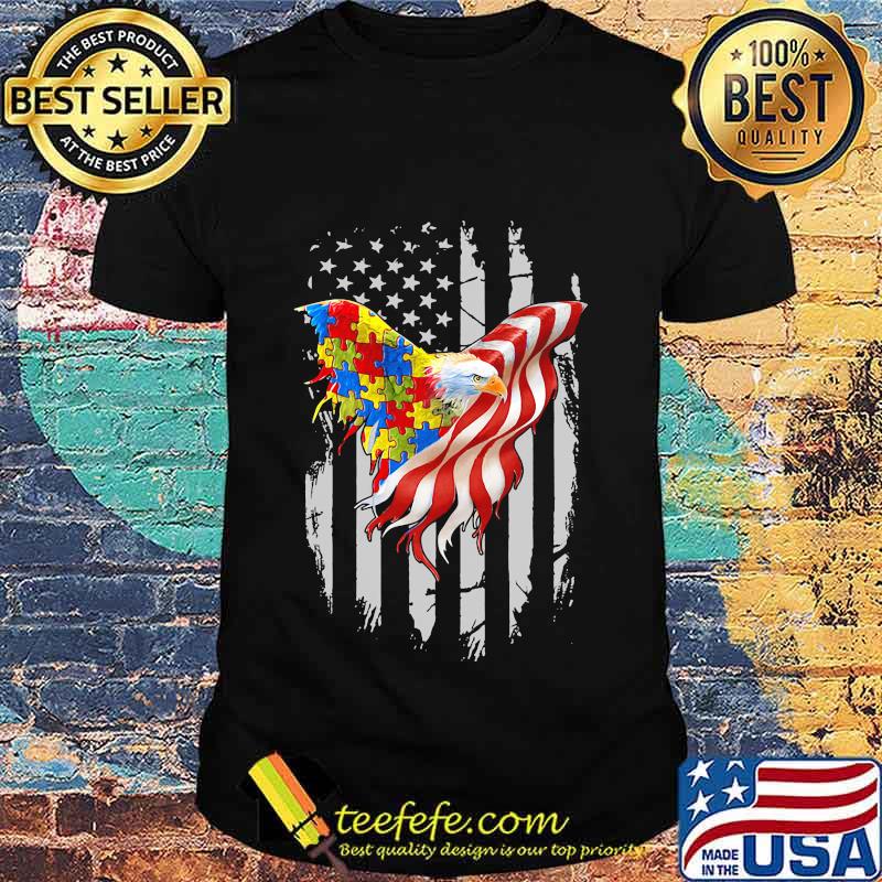 OFFICIAL EAGLE AUTISM AMERICAN FLAG SHIRT OFFICIAL EAGLE AUTISM AMERICAN FLAG SHIRT