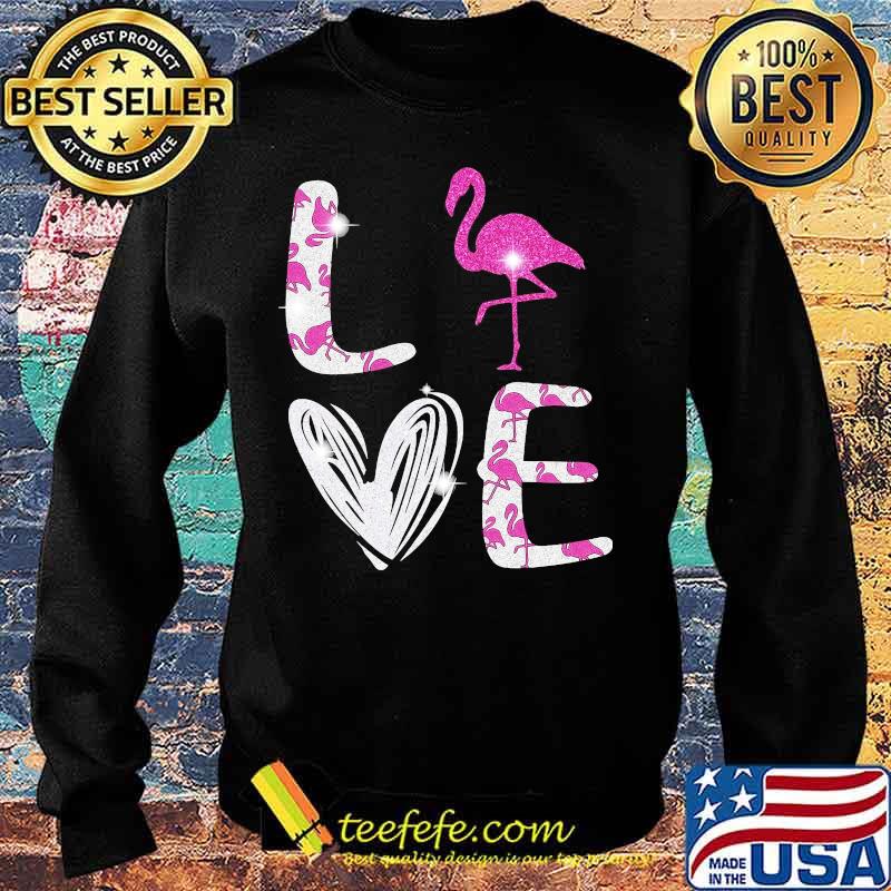 Official Flamingo Love Purple Shirt Sweater Official Flamingo Love Purple Shirt Sweater