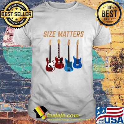 Official guitars size matters shirt