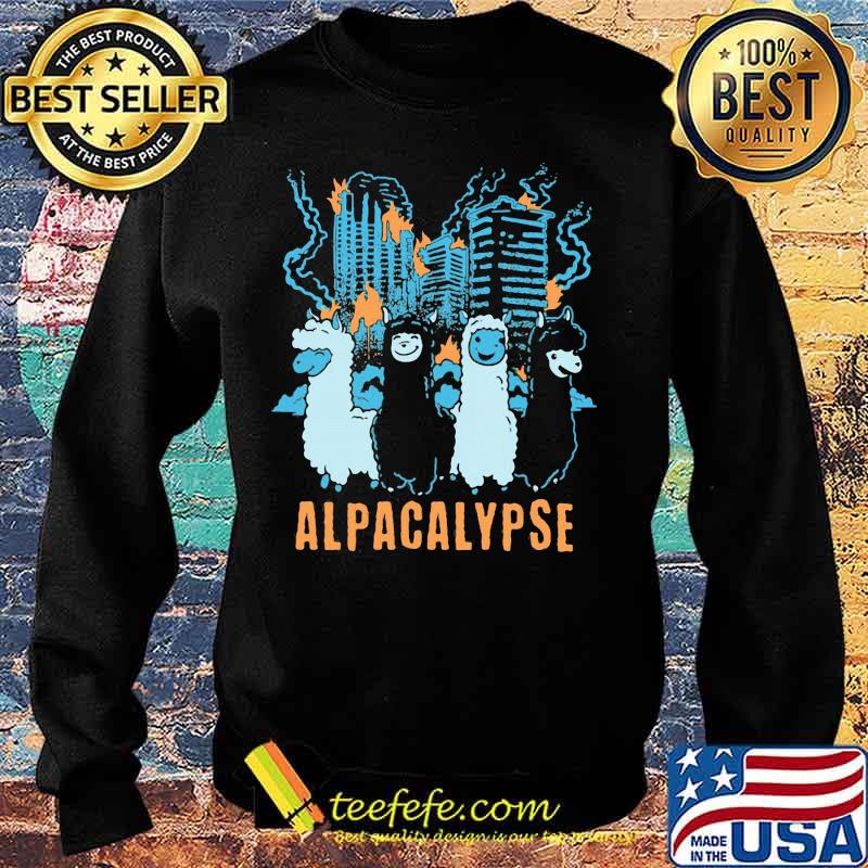 Official llama alpacalypse fires s Sweater Official llama alpacalypse fires s Sweater