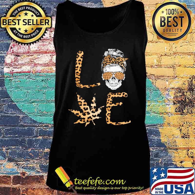 Official Love Skull Weed leopard s Tank top Official Love Skull Weed leopard s Tank top