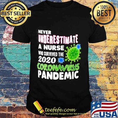 OFFICIAL NEVER UNDERESTIMATE A NURSE WHO SURVIVED THE 2020 CORONAVIRUS PANDEMIC SHIRT