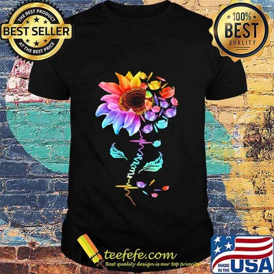 OFFICIAL NURSE COLORFUL SUNFLOWER SHIRT