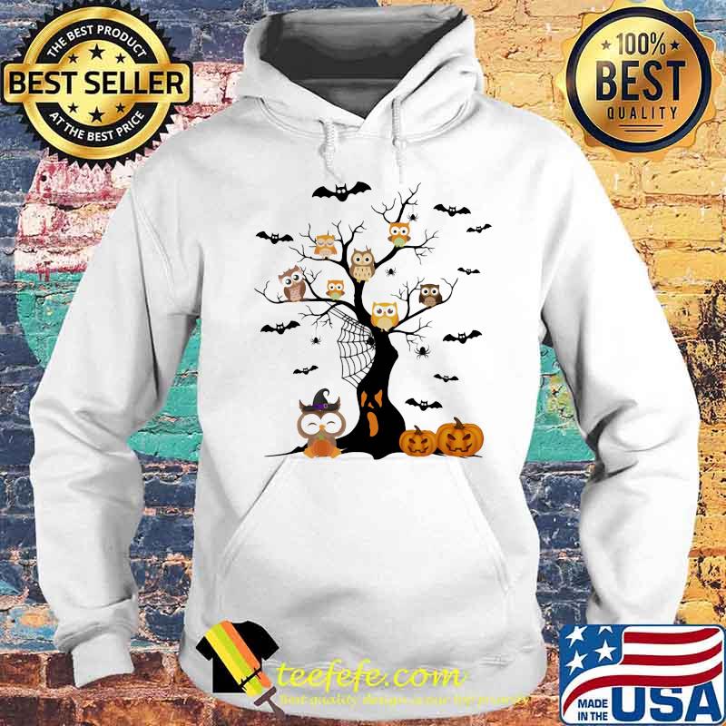 Official Owl Tree In Halloween Shirt Hoodie Official Owl Tree In Halloween Shirt Hoodie