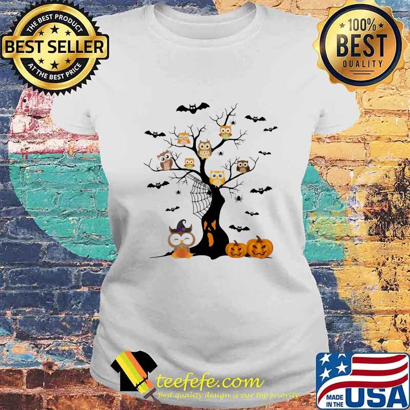 Official Owl Tree In Halloween Shirt Laides tee Official Owl Tree In Halloween Shirt Laides tee