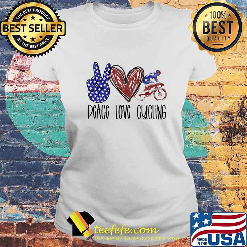 Official Peace Love Cycling Shirt Laides tee Official Peace Love Cycling Shirt Laides tee