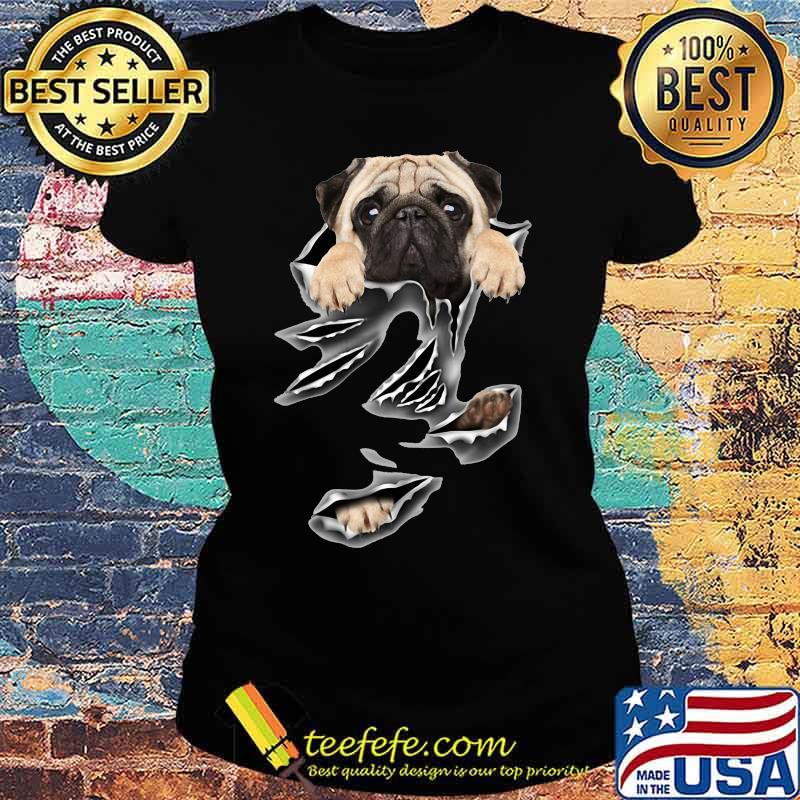 Official pug dog scratched s Ladies tee Official pug dog scratched s Ladies tee
