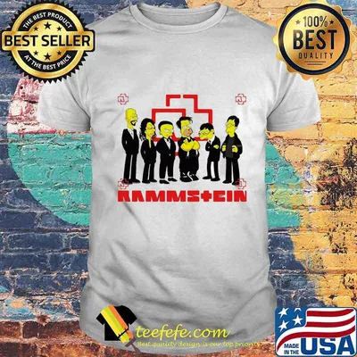 Official rammstein band simpsons shirt