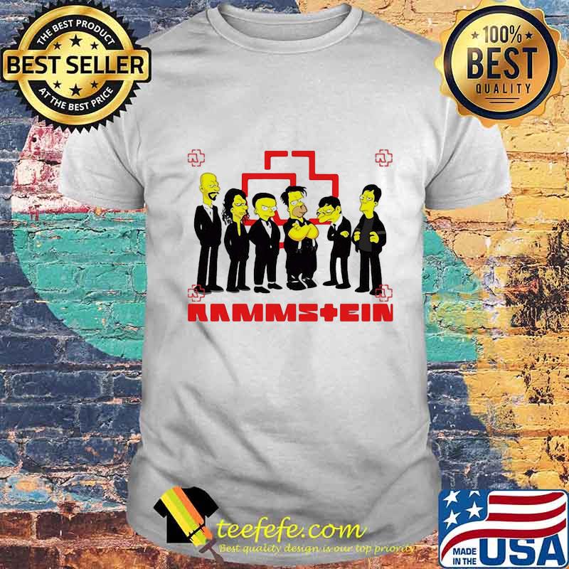 Official rammstein band simpsons shirt Official rammstein band simpsons shirt