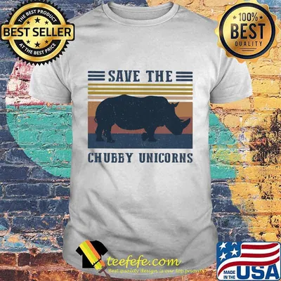 Official Save The Chubby Unicorns Vintage Retro Shirt