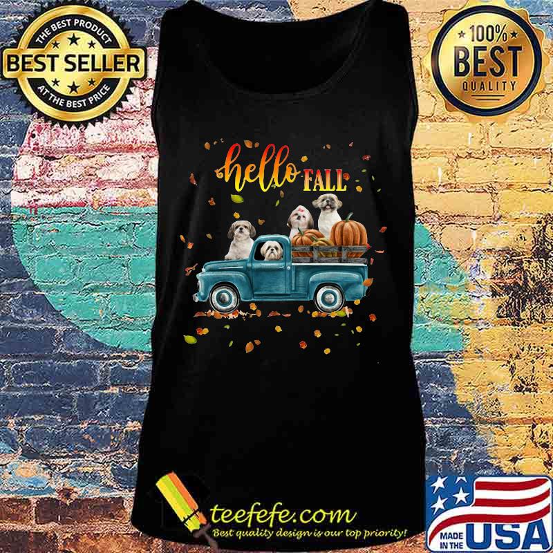 Official Shih - tzu Hello Fall pumpkin s Tank top Official Shih - tzu Hello Fall pumpkin s Tank top