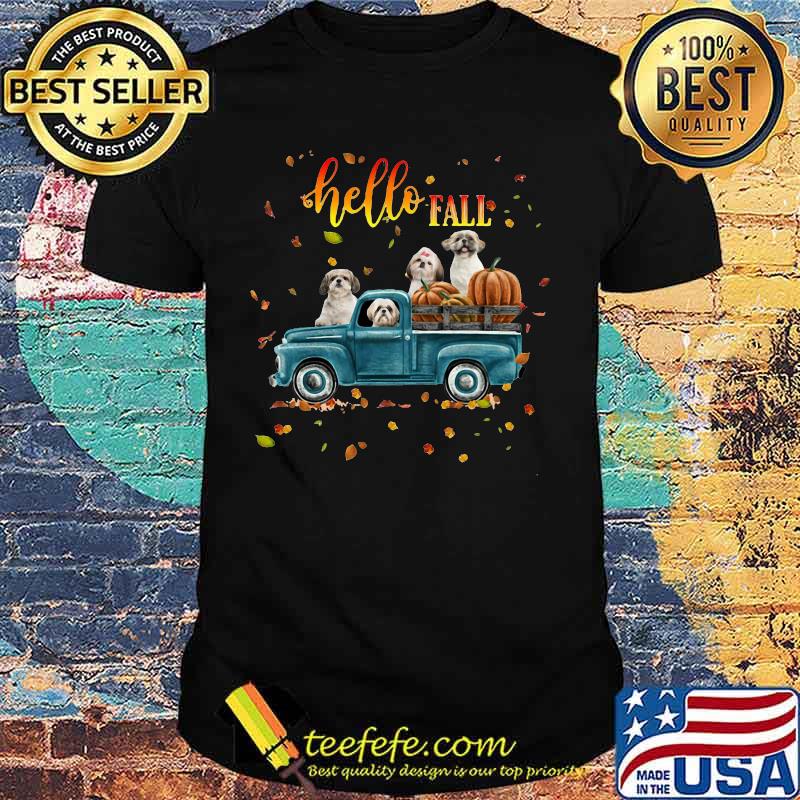 Official Shih - tzu Hello Fall pumpkin shirt