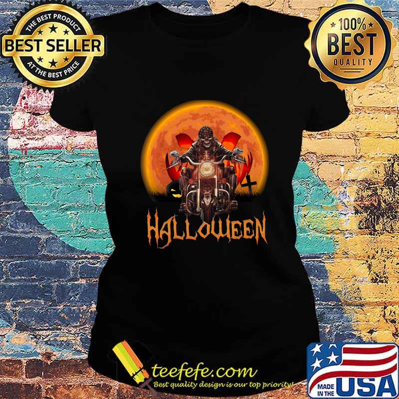 Official Skeleton Biker Halloween s Ladies tee Official Skeleton Biker Halloween s Ladies tee