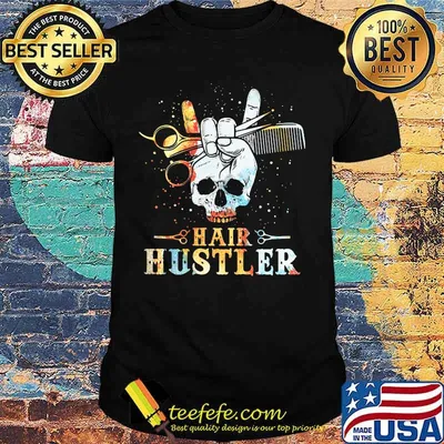 Official skull hair hustler shirt