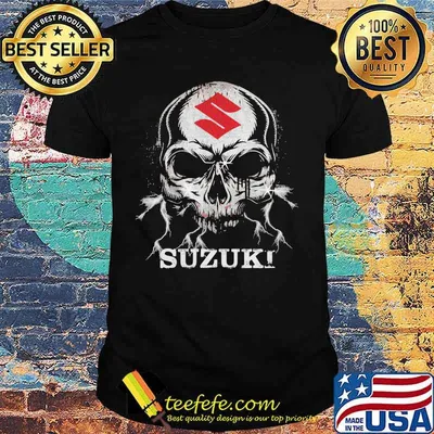 Official skull suzuki logo shirt
