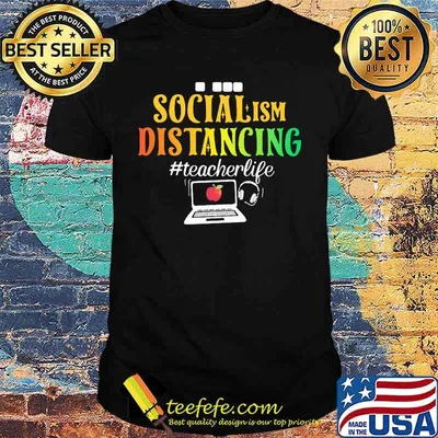 OFFICIAL SOCIAL ISM DISTANCING #TEACHERLIFE APPLE LAPTOP SHIRT