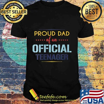 Official teenager Dad 13th birthday Dad party Shirt