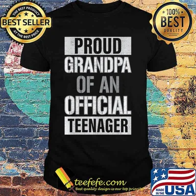 Official teenager Grandpa 13th birthday Grandpa party gifts shirt