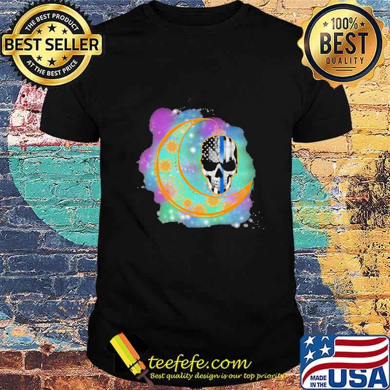 OFFICIAL THE FLOWER MOON SKULL AMERICAN FLAG SHIRT