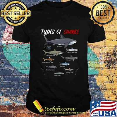 Official Types of sharks shirt