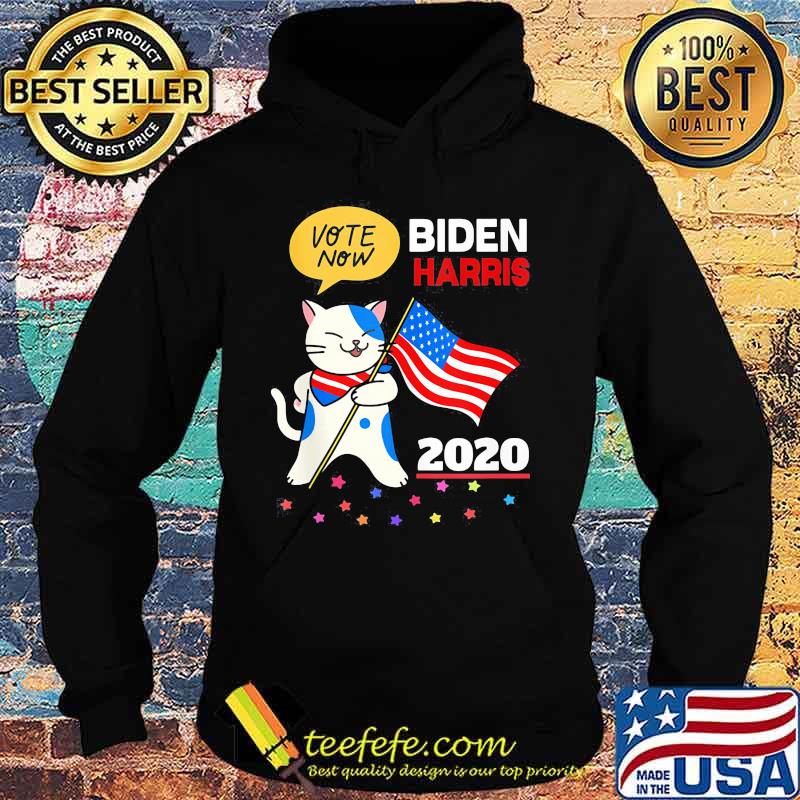 Official Vote Now Biden Harris 2020 Cat American Flag Independence Day Shirt Hoodie Official Vote Now Biden Harris 2020 Cat American Flag Independence Day Shirt Hoodie