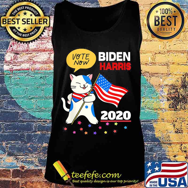 Official Vote Now Biden Harris 2020 Cat American Flag Independence Day Shirt Tank top Official Vote Now Biden Harris 2020 Cat American Flag Independence Day Shirt Tank top