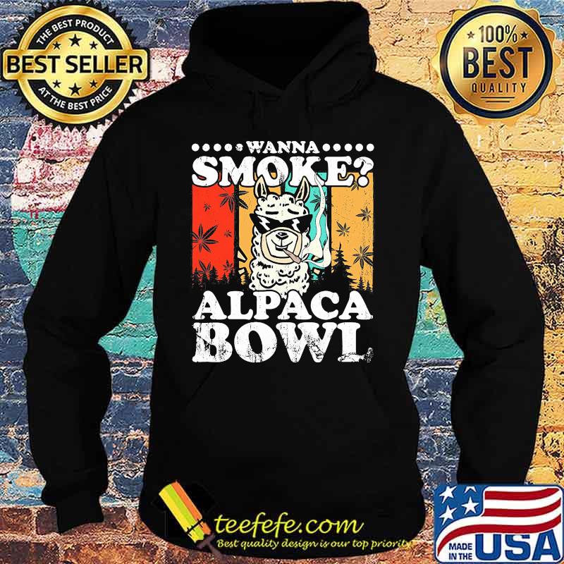 Official Wanna Smoke Alpaca Bowl Weed Vintage Retro Shirt Hoodie Official Wanna Smoke Alpaca Bowl Weed Vintage Retro Shirt Hoodie