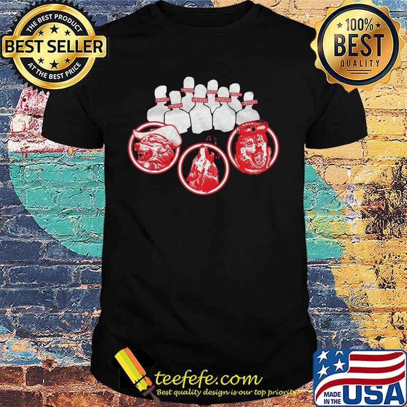 Official wolf bowling blocked shirt