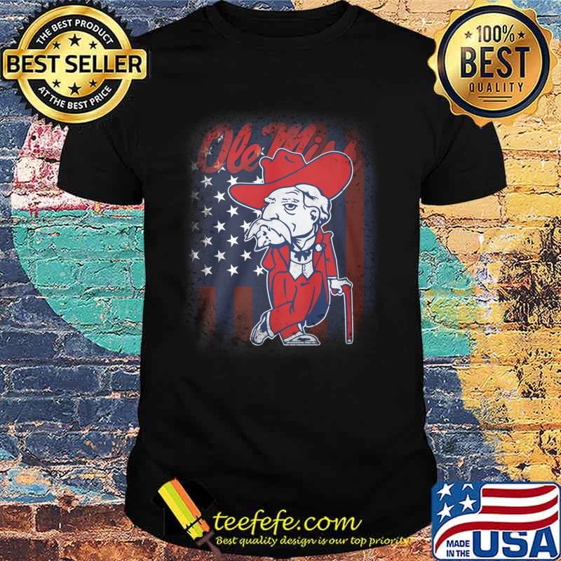 Ole miss rebels american flag independence day shirt