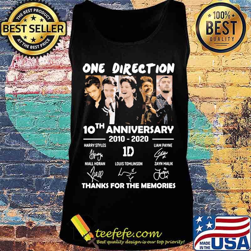 One direction 10th anniversary 2010 2020 signature thanks for the memories s Tank top One direction 10th anniversary 2010 2020 signature thanks for the memories s Tank top