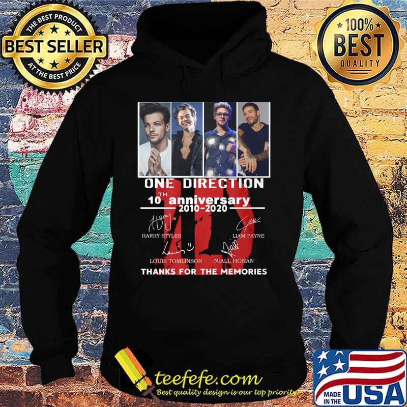 One direction 10th anniversary 2010 2020 thank you for the memories signatures s Hoodie One direction 10th anniversary 2010 2020 thank you for the memories signatures s Hoodie