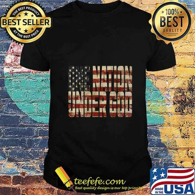 One Nation Under God American Flag Patriotic T-Shirt
