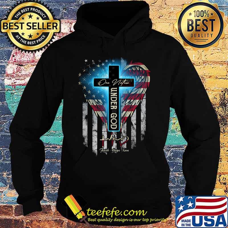 One nation under god faith hope love wings american flag independence day s Hoodie One nation under god faith hope love wings american flag independence day s Hoodie