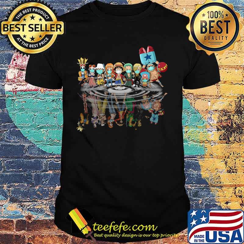 One piece characters mask chibi water reflection shirt One piece characters mask chibi water reflection shirt