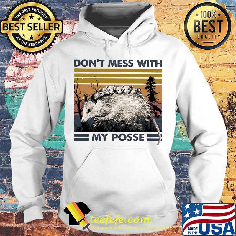 Opossum Family Don't mess with my posse vintage retro s Hoodie Opossum Family Don't mess with my posse vintage retro s Hoodie