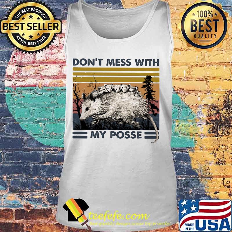 Opossum Family Don't mess with my posse vintage retro s Tank top Opossum Family Don't mess with my posse vintage retro s Tank top