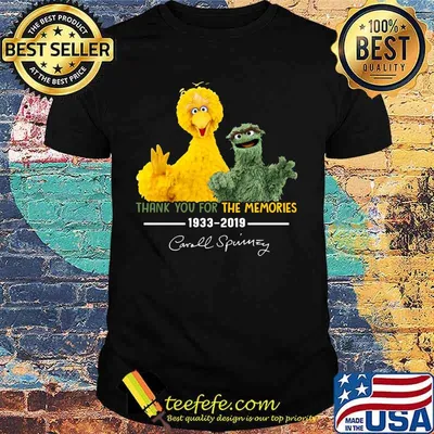 Orange oscar the grouch thank you for the memories 1933 2019 signature shirt