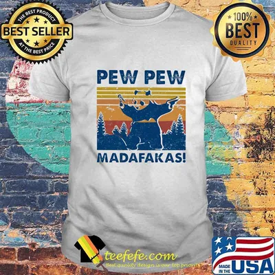 Panda pew pew madafakas vintage retro shirt