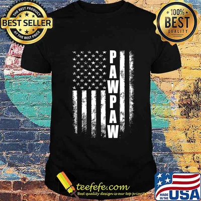 Pawpaw Gift America Flag Christmas Gift For Men Father'day T-Shirt