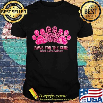 PAWS FOR THE CURE BREAST CANCER AWARENESS SHIRT